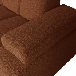 Sale WOOOD Mojo chaise longue bank links bouclé Roestbruin melange