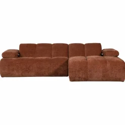 Discount WOOOD Mojo chaise longue bank rechts ribstof Roestbruin