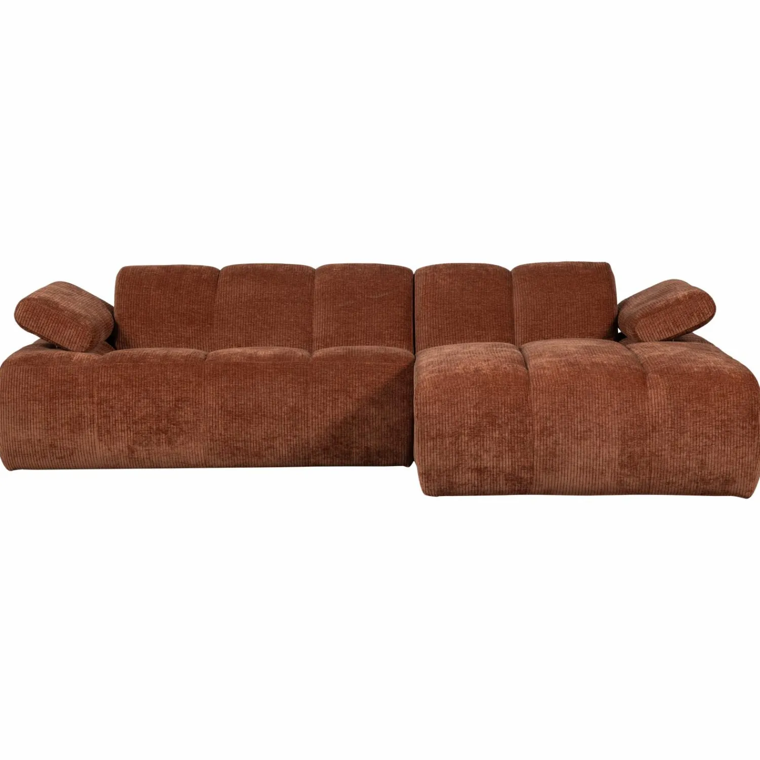 Discount WOOOD Mojo chaise longue bank rechts ribstof Roestbruin