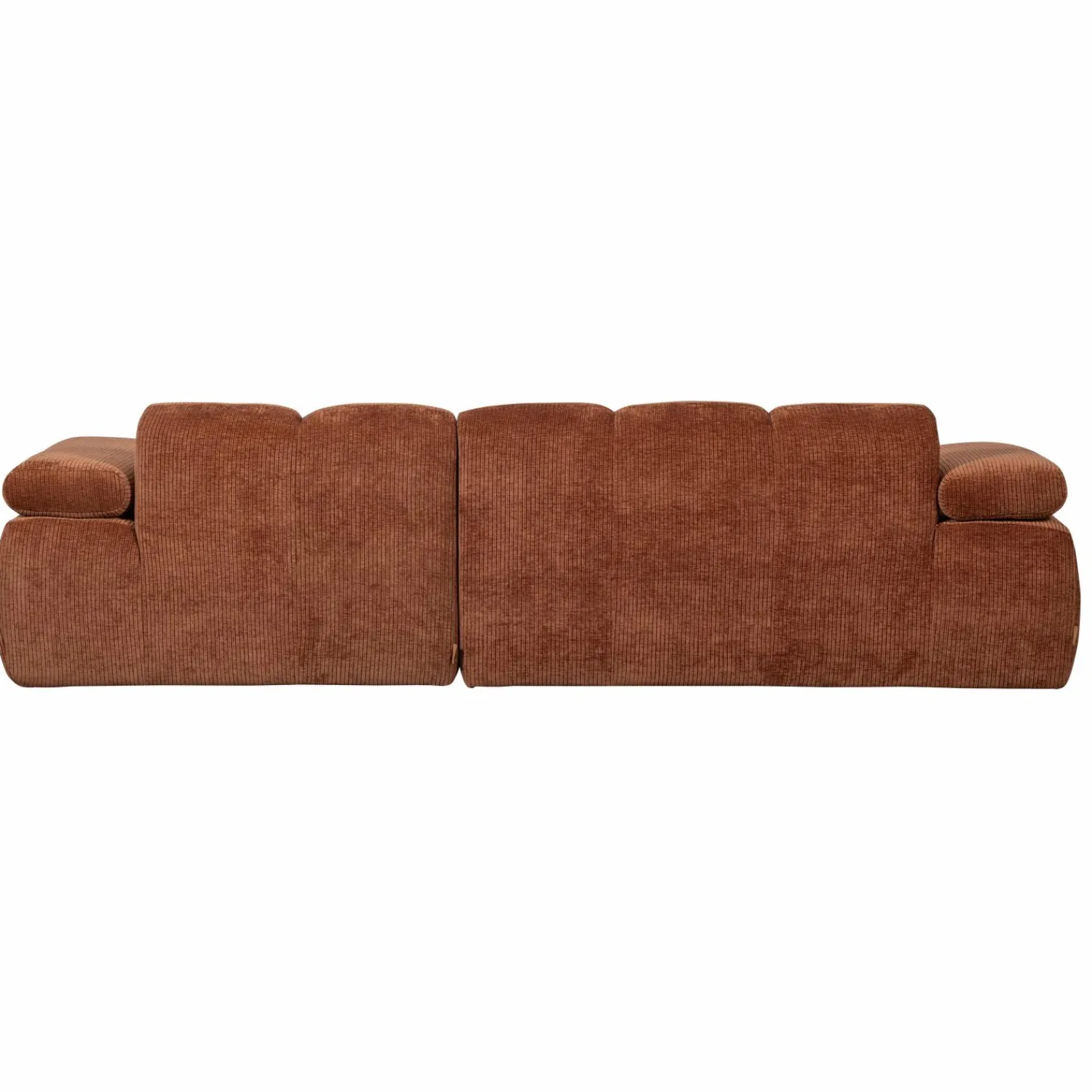 Discount WOOOD Mojo chaise longue bank rechts ribstof Roestbruin