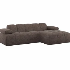 Hot WOOOD Mojo chaise longue bank rechts wollig Bruin