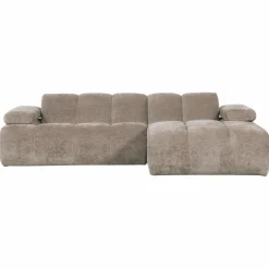 New WOOOD Mojo chaise longue bank rechts ribstof donker zand Donkerzand