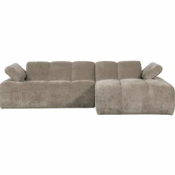 New WOOOD Mojo chaise longue bank rechts ribstof donker zand Donkerzand