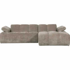 New WOOOD Mojo chaise longue bank rechts ribstof donker zand Donkerzand