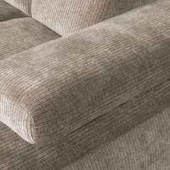 New WOOOD Mojo chaise longue bank rechts ribstof donker zand Donkerzand