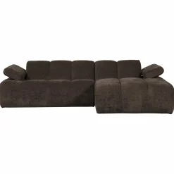 Discount WOOOD Mojo chaise longue bank rechts ribstof Bruin