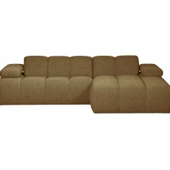 Sale WOOOD Mojo chaise longue bank rechts bouclé geel bruin melange Geel/bruin melange