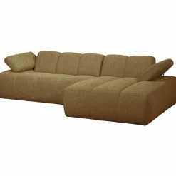Sale WOOOD Mojo chaise longue bank rechts bouclé geel bruin melange Geel/bruin melange