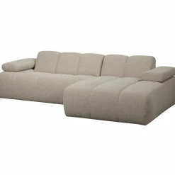 Hot WOOOD Mojo chaise longue bank rechts bouclé Beige melange