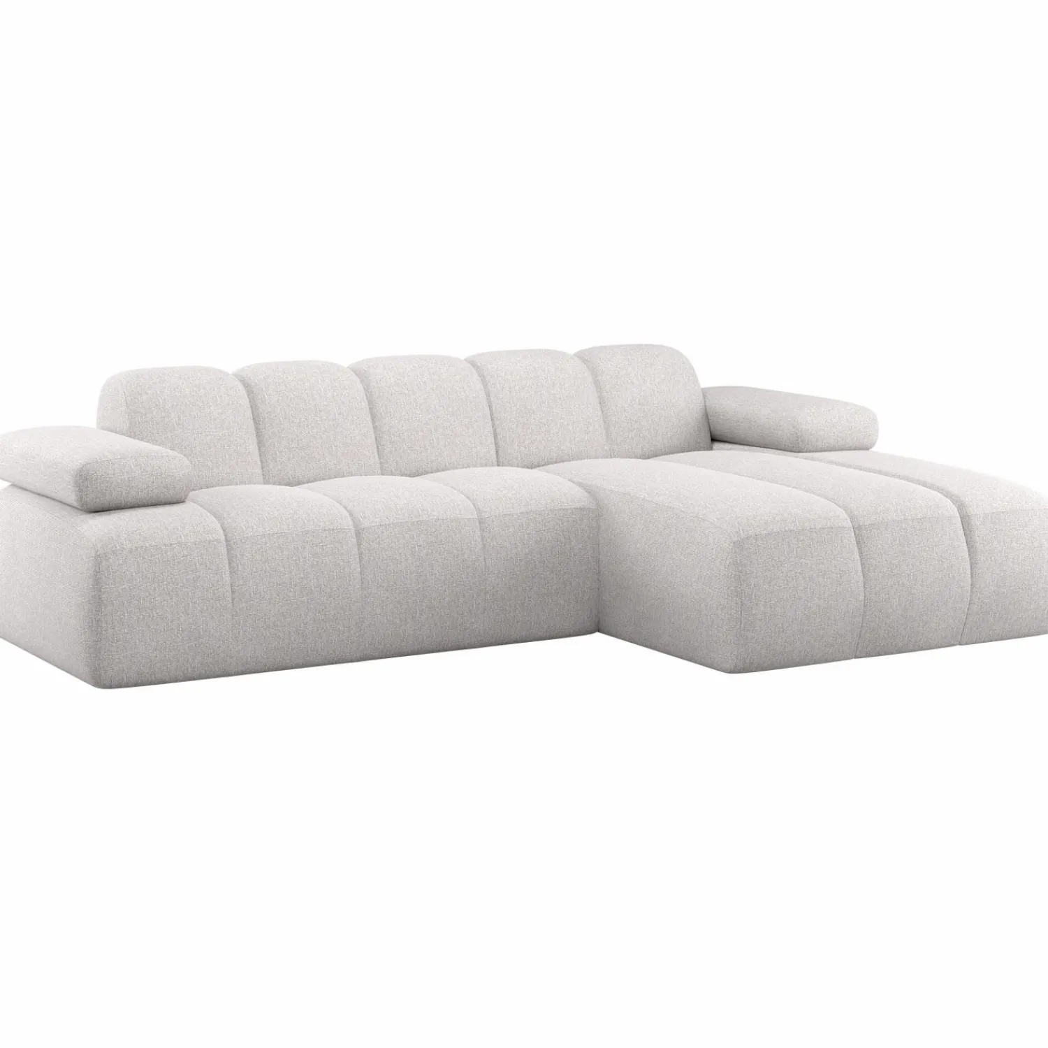 Outlet WOOOD Mojo chaise longue bank rechts bouclé ecru melange