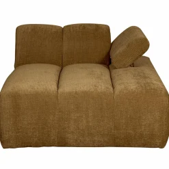Best WOOOD Mojo chaise longue element rechts ribstof Honinggeel