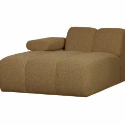 Best WOOOD Mojo chaise longue element links bouclé Geel/bruin melange