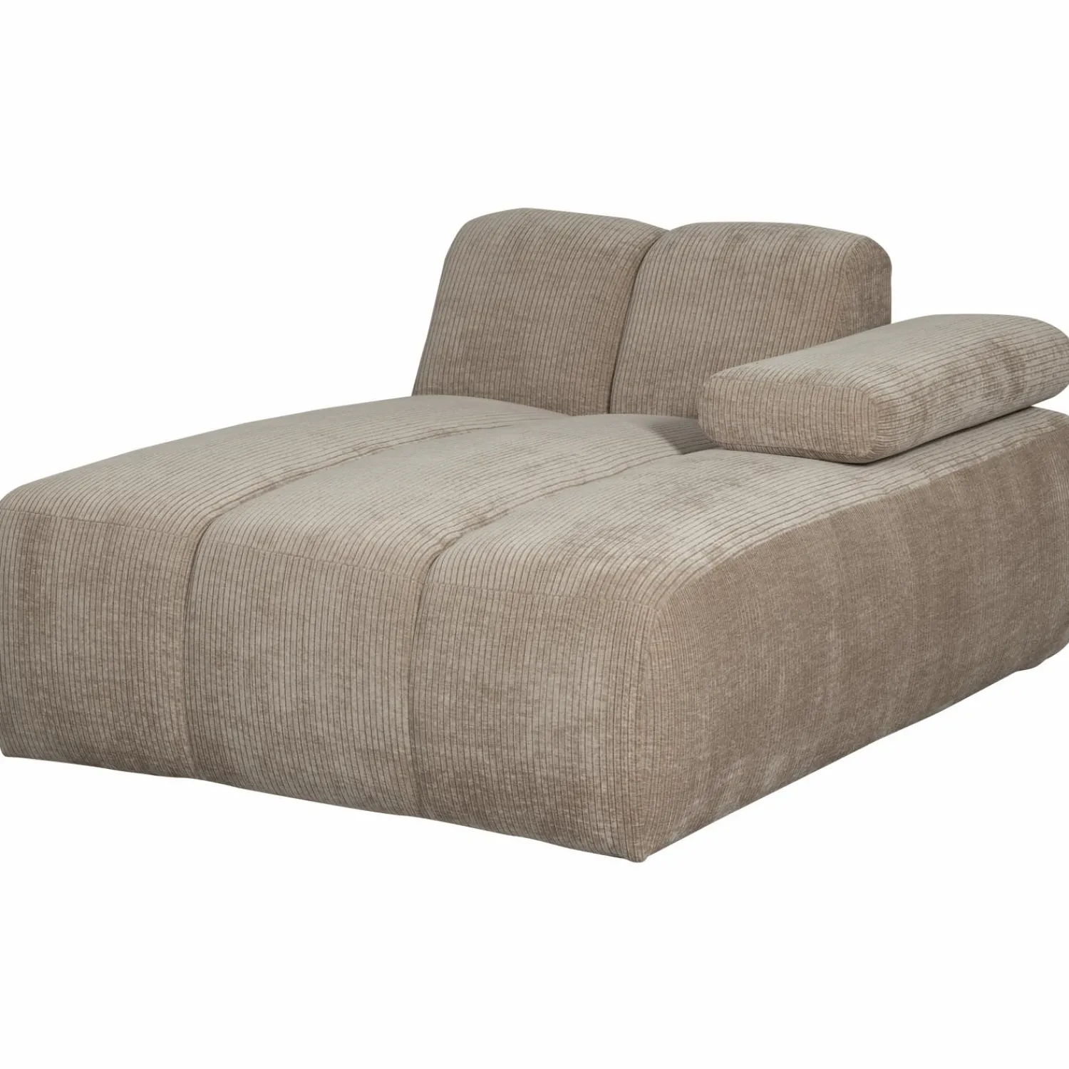 New WOOOD Mojo chaise longue element rechts ribstof Donkerzand