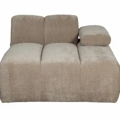 New WOOOD Mojo chaise longue element rechts ribstof Donkerzand