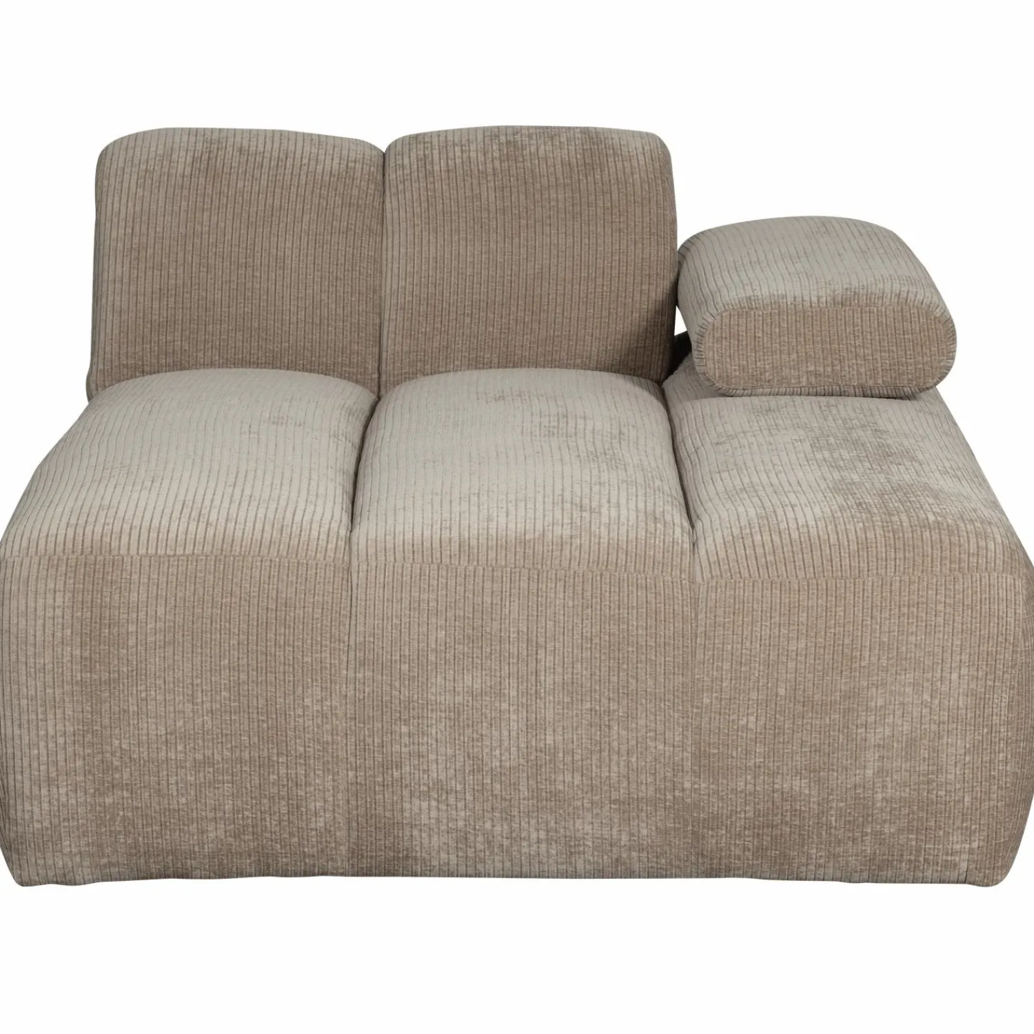 New WOOOD Mojo chaise longue element rechts ribstof Donkerzand