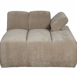 New WOOOD Mojo chaise longue element rechts ribstof Donkerzand