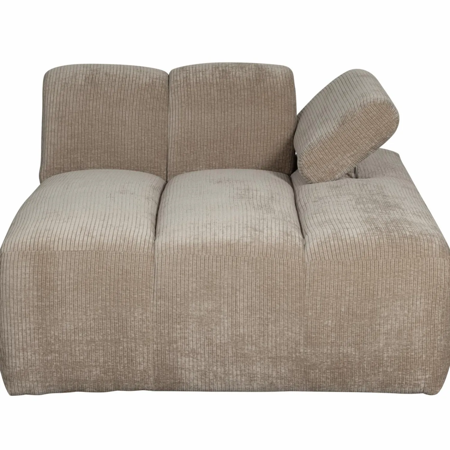 New WOOOD Mojo chaise longue element rechts ribstof Donkerzand