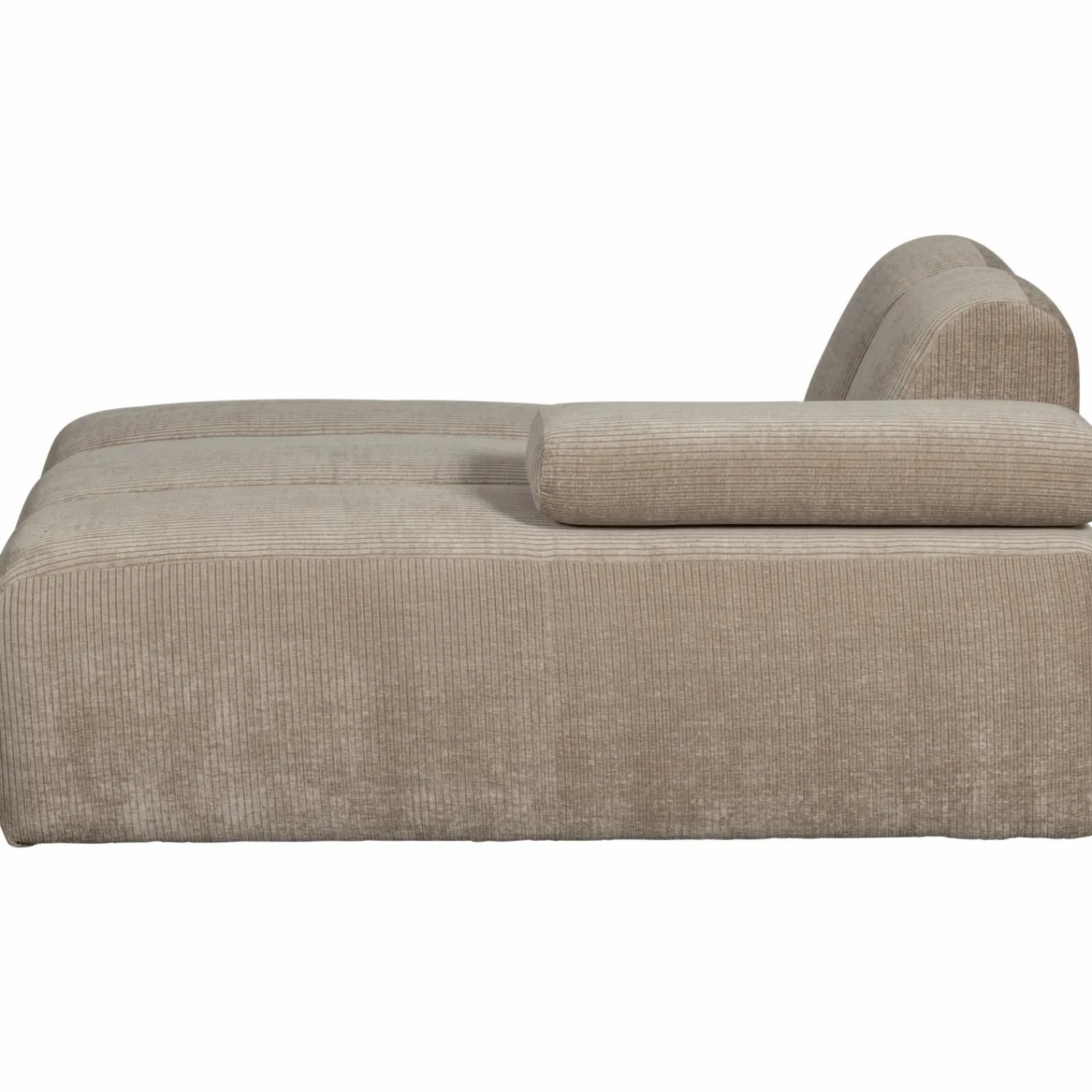 New WOOOD Mojo chaise longue element rechts ribstof Donkerzand