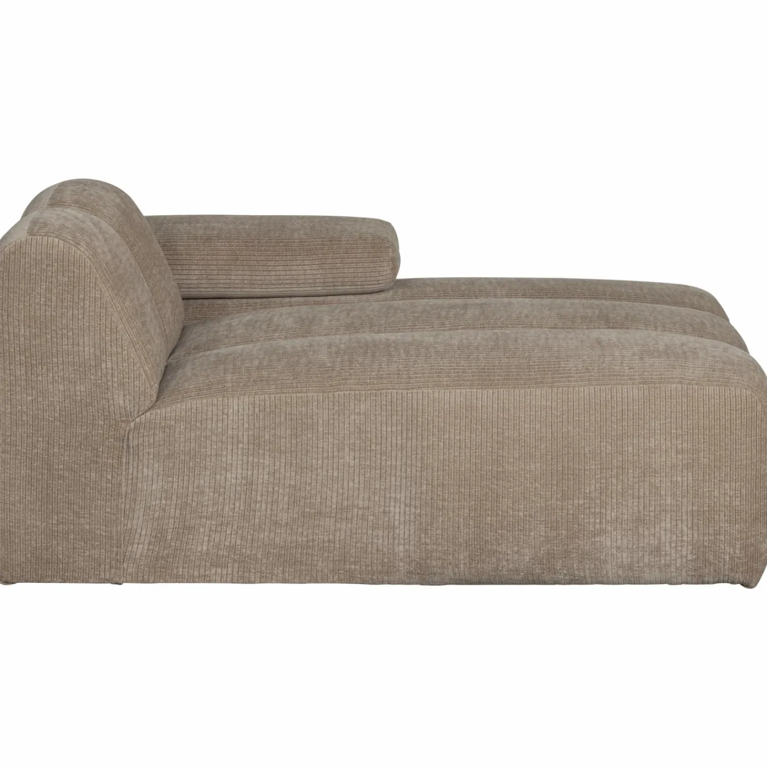 New WOOOD Mojo chaise longue element rechts ribstof Donkerzand