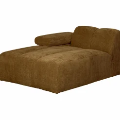 Hot WOOOD Mojo chaise longue element links ribstof Honinggeel