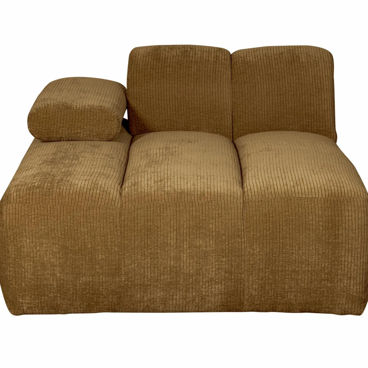 Hot WOOOD Mojo chaise longue element links ribstof Honinggeel