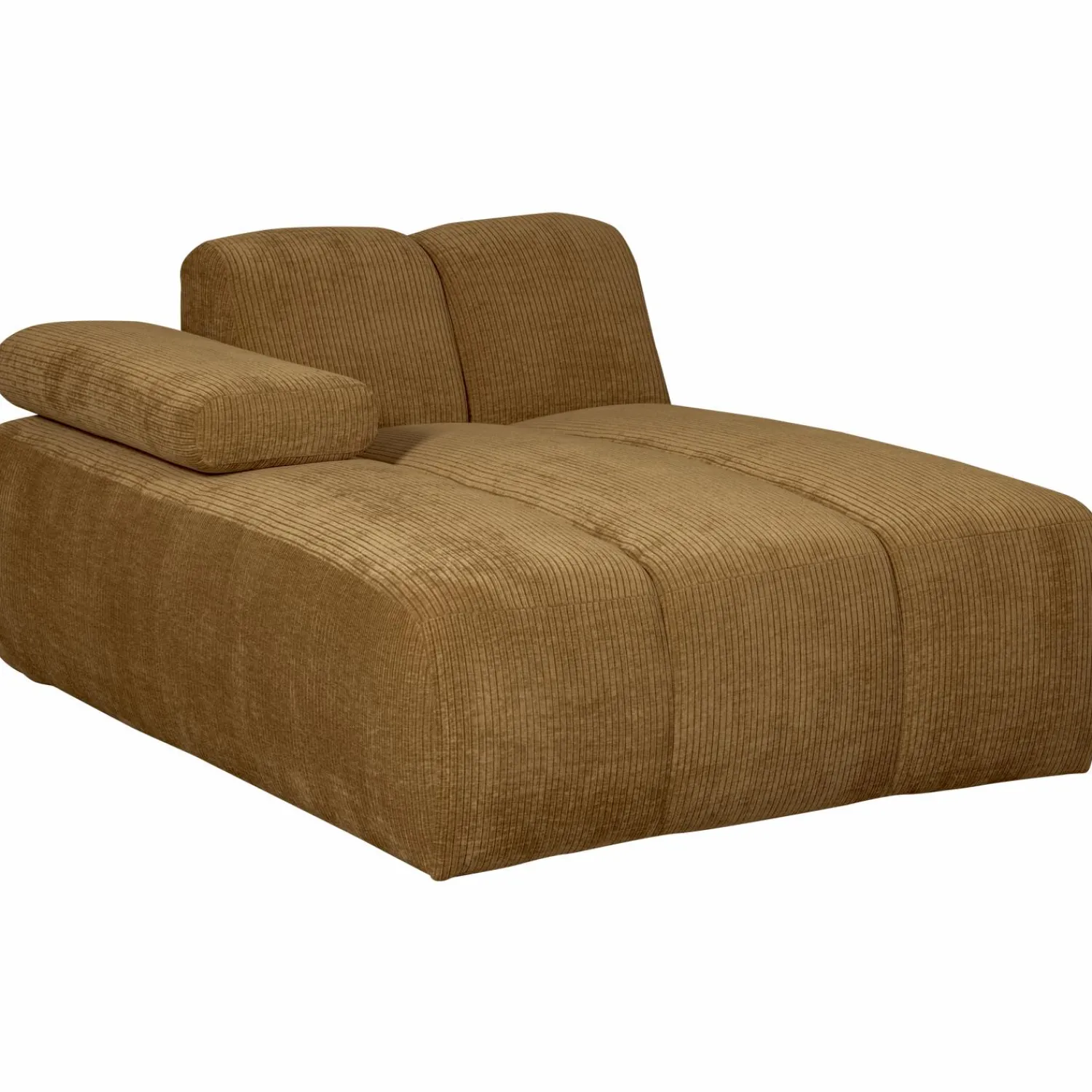Hot WOOOD Mojo chaise longue element links ribstof Honinggeel