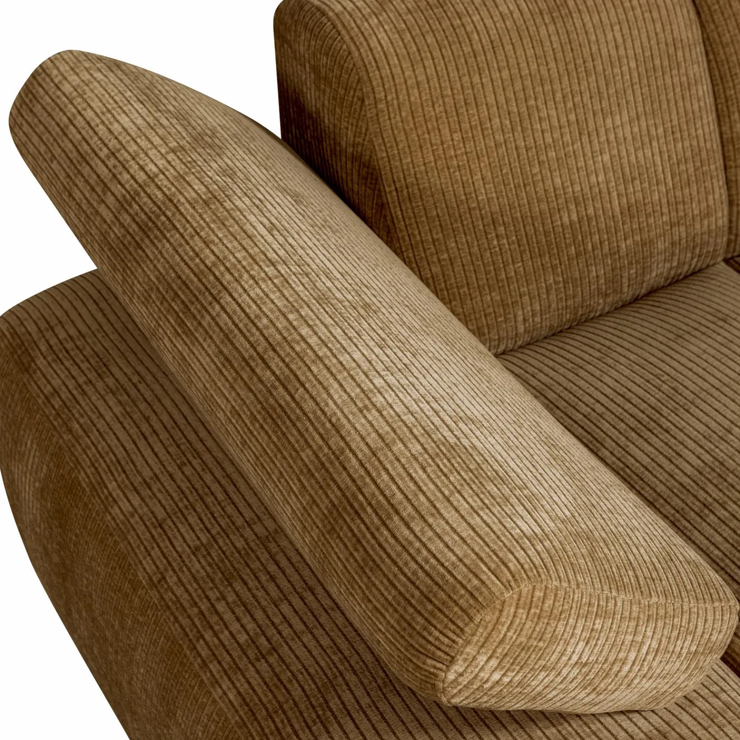 Hot WOOOD Mojo chaise longue element links ribstof Honinggeel