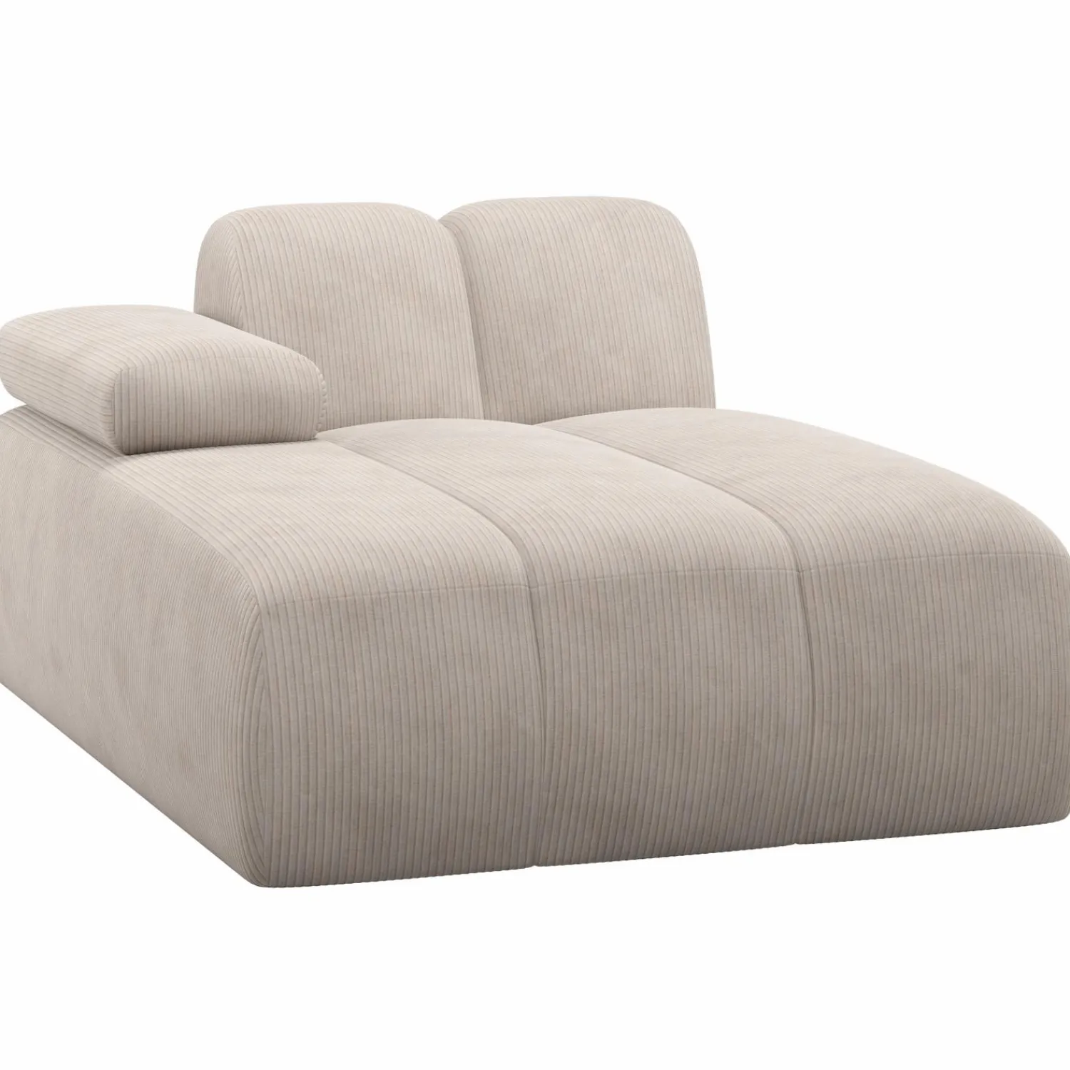Sale WOOOD Mojo chaise longue element links ribstof ecru