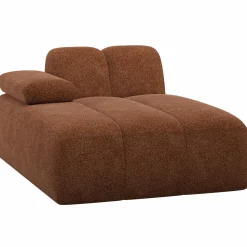 New WOOOD Mojo chaise longue element links wollig Roestbruin