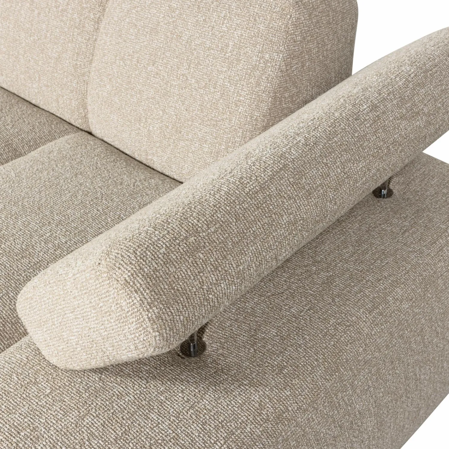 Hot WOOOD Mojo chaise longue element rechts bouclé Beige melange