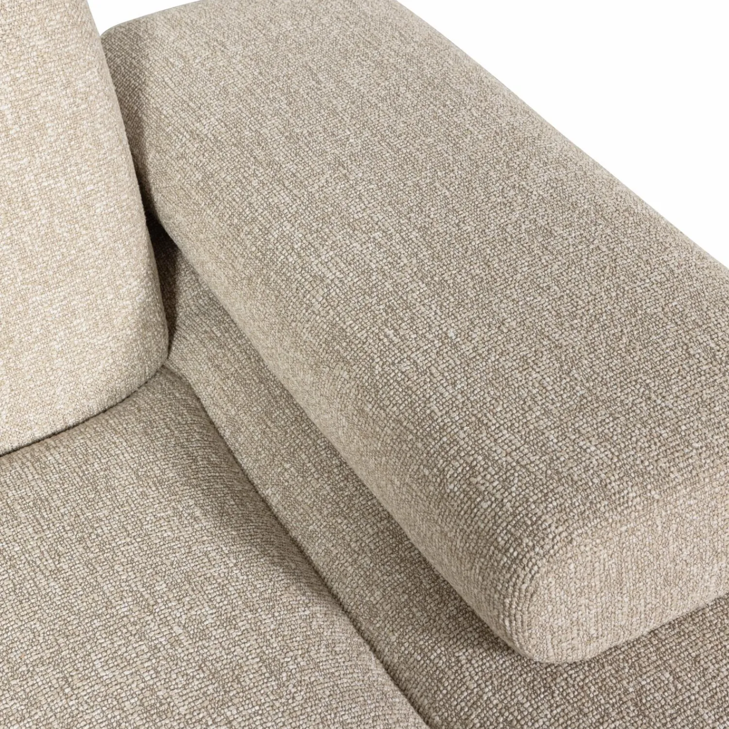 Hot WOOOD Mojo chaise longue element rechts bouclé Beige melange