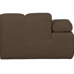 Online WOOOD Mojo chaise longue element links bouclé Bruin melange