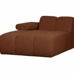 Online WOOOD Mojo chaise longue element links bouclé Roestbruin melange
