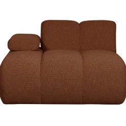 Online WOOOD Mojo chaise longue element links bouclé Roestbruin melange