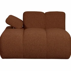 Online WOOOD Mojo chaise longue element links bouclé Roestbruin melange