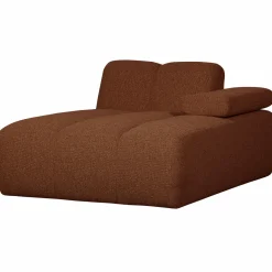 Online WOOOD Mojo chaise longue element rechts bouclé Roestbruin melange