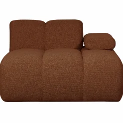 Online WOOOD Mojo chaise longue element rechts bouclé Roestbruin melange