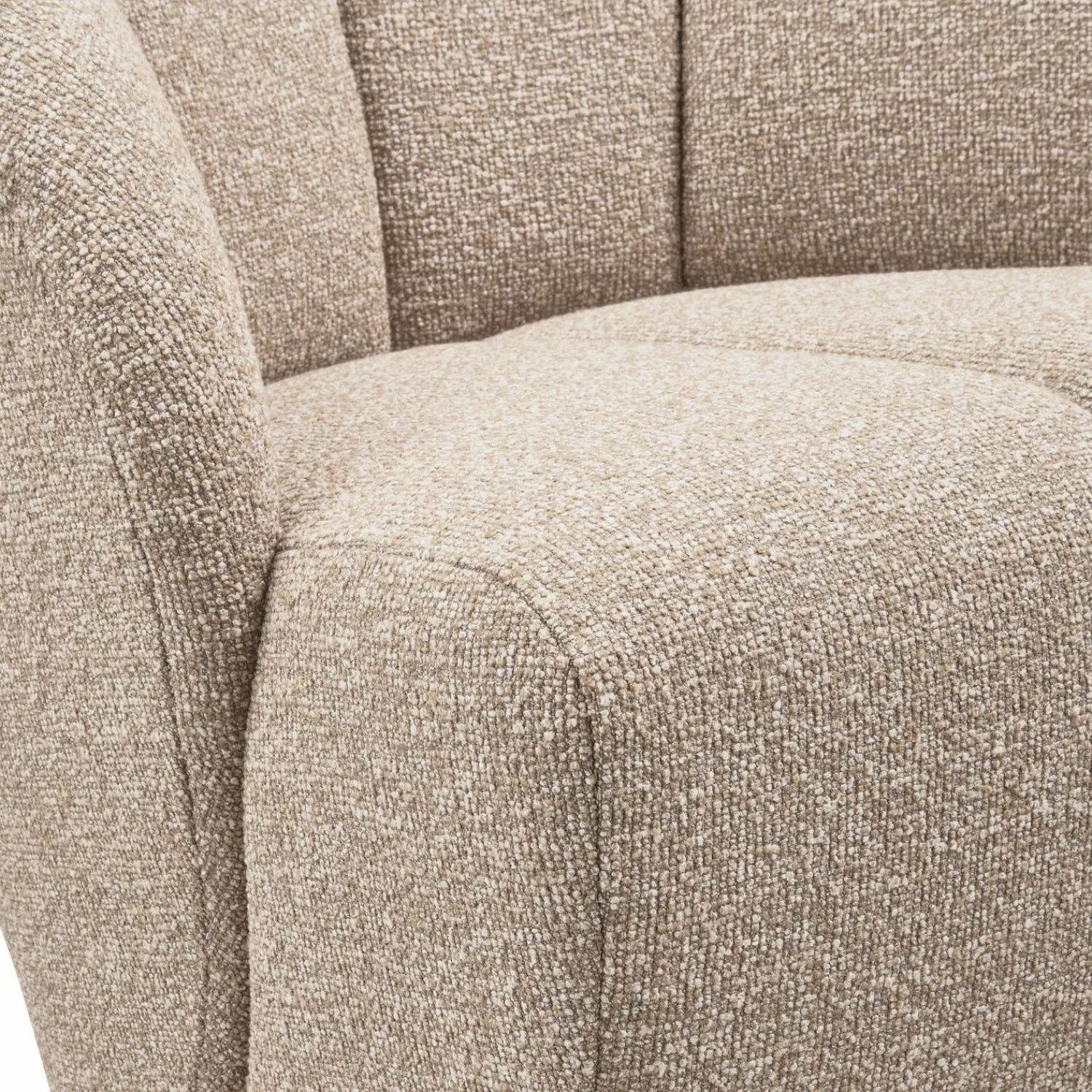 New WOOOD Mojo draaifauteuil bouclé Beige melange