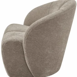 Best WOOOD Mojo draaifauteuil ribstof donker zand Donkerzand