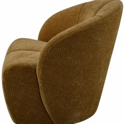 Clearance WOOOD Mojo draaifauteuil ribstof Honinggeel