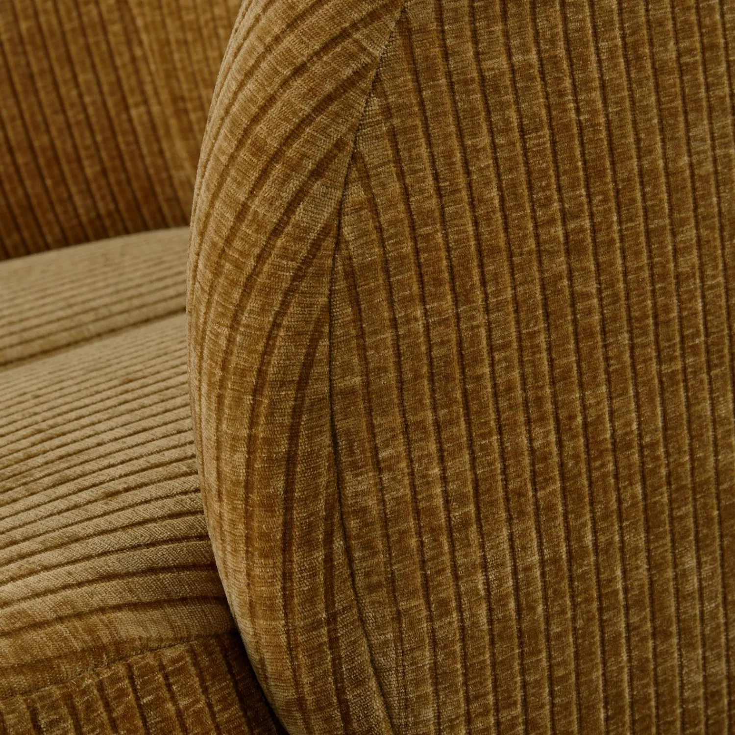 Clearance WOOOD Mojo draaifauteuil ribstof Honinggeel