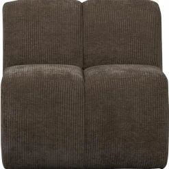 Clearance WOOOD Mojo eetbankje 84 cm met rugleuning ribstof Bruin