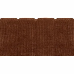 Clearance WOOOD Mojo eetbankje 164 cm met rugleuning ribstof Roestbruin