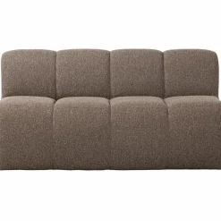 Sale WOOOD Mojo eetbankje 164 cm met rugleuning bouclé Bruin melange