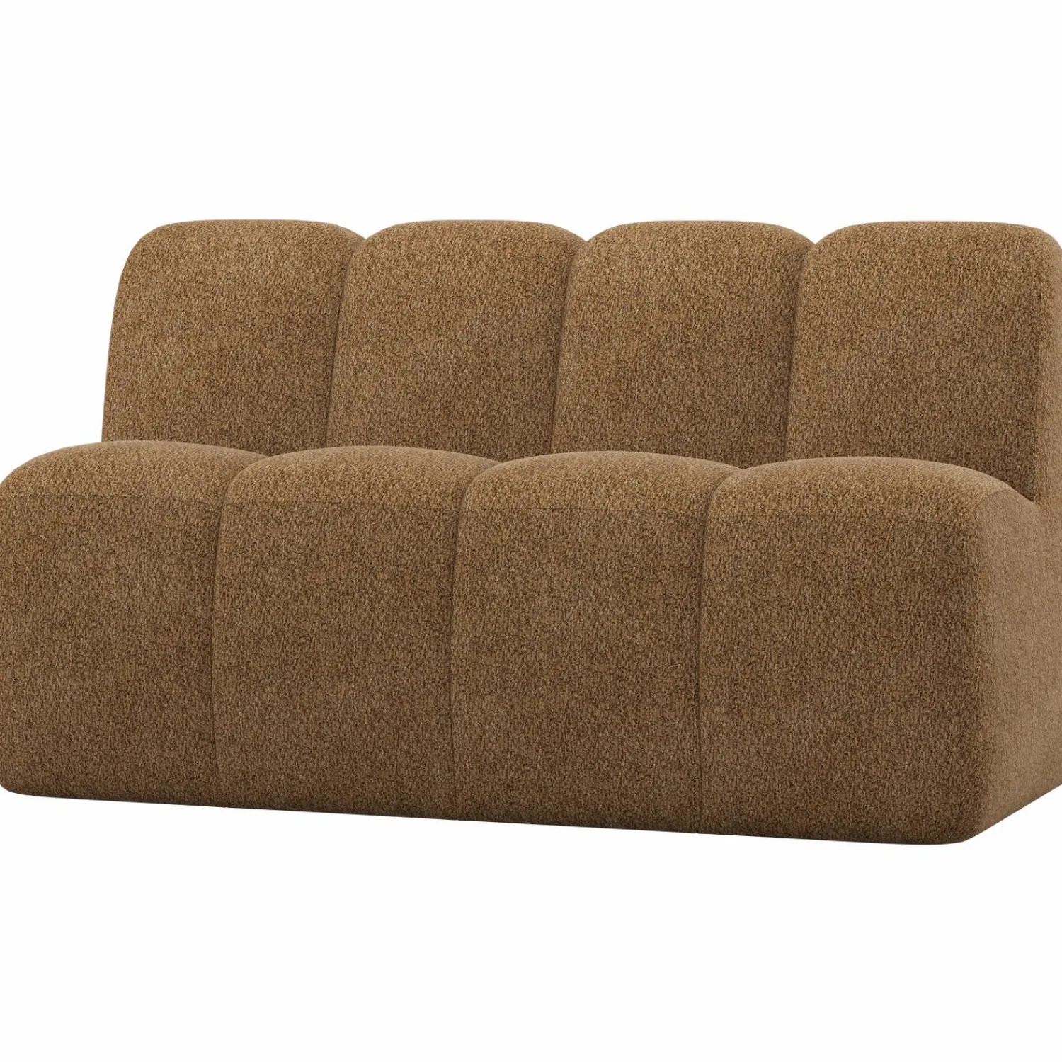 New WOOOD Mojo eetbankje 164 cm met rugleuning wollig Honinggeel