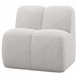 Discount WOOOD Mojo eetbankje 84 cm met rugleuning bouclé ecru melange