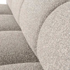 New WOOOD Mojo eetbankje 164 cm met rugleuning bouclé Beige melange