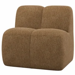 Best WOOOD Mojo eetbankje 84 cm met rugleuning wollig Honinggeel