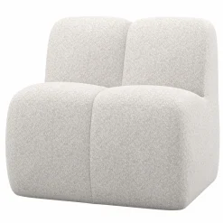 Clearance WOOOD Mojo eetbankje 84 cm met rugleuning wollig Ecru