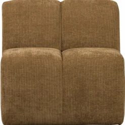 Discount WOOOD Mojo eetbankje 84 cm met rugleuning ribstof Honinggeel